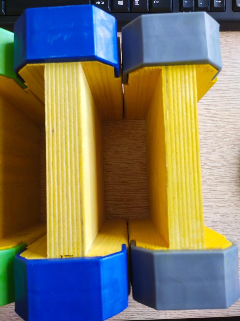 Paired H-beam profiles showing flange and web geometry