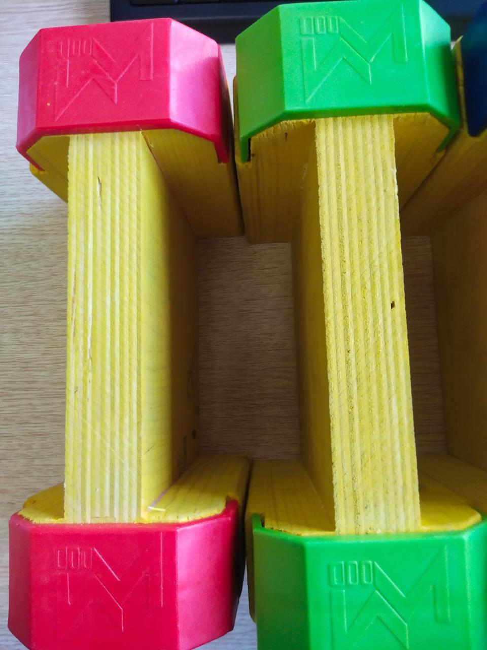 Timber H-beam edges and protective end caps